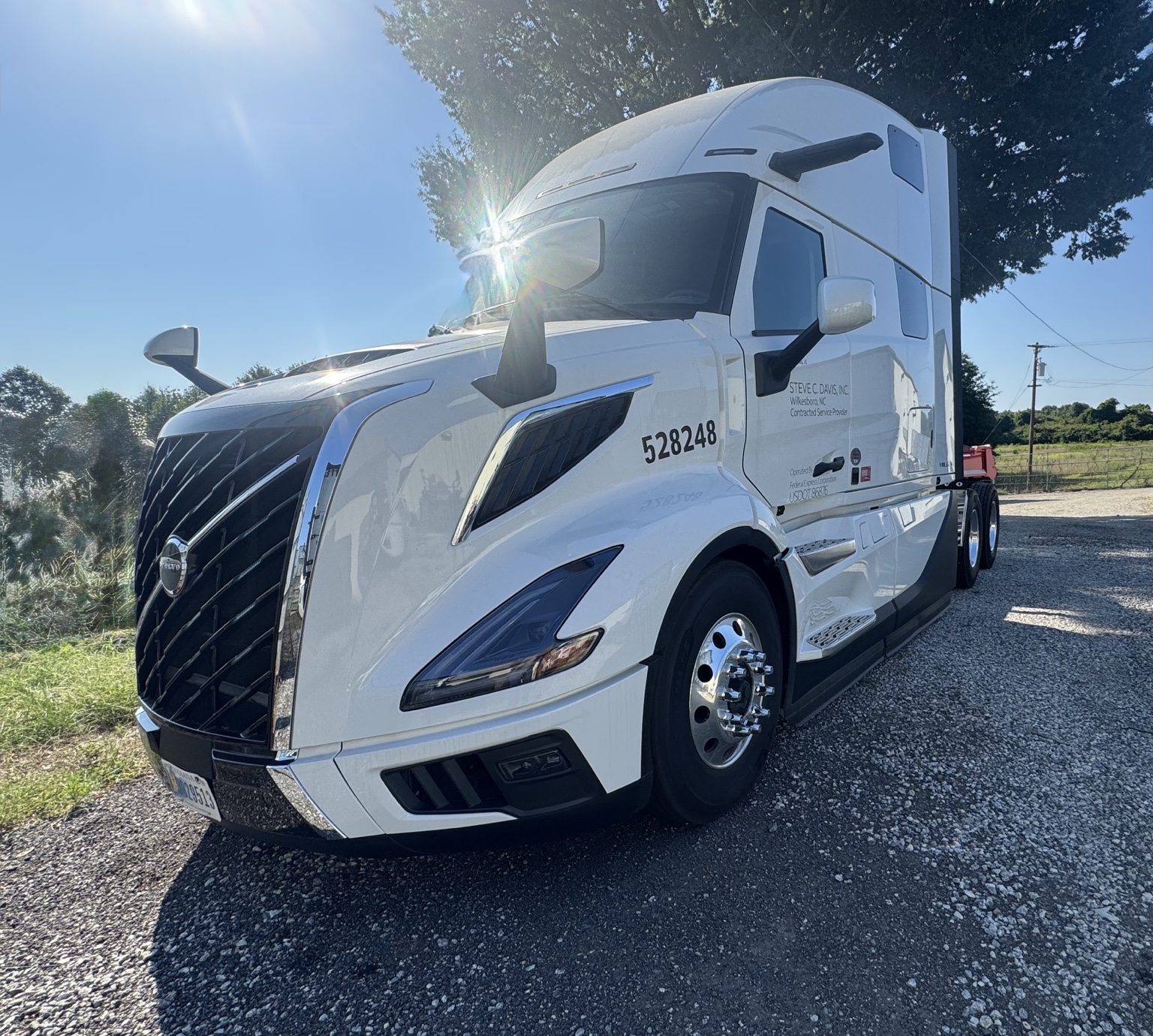 Technology inside a Steve C. Davis truck cab