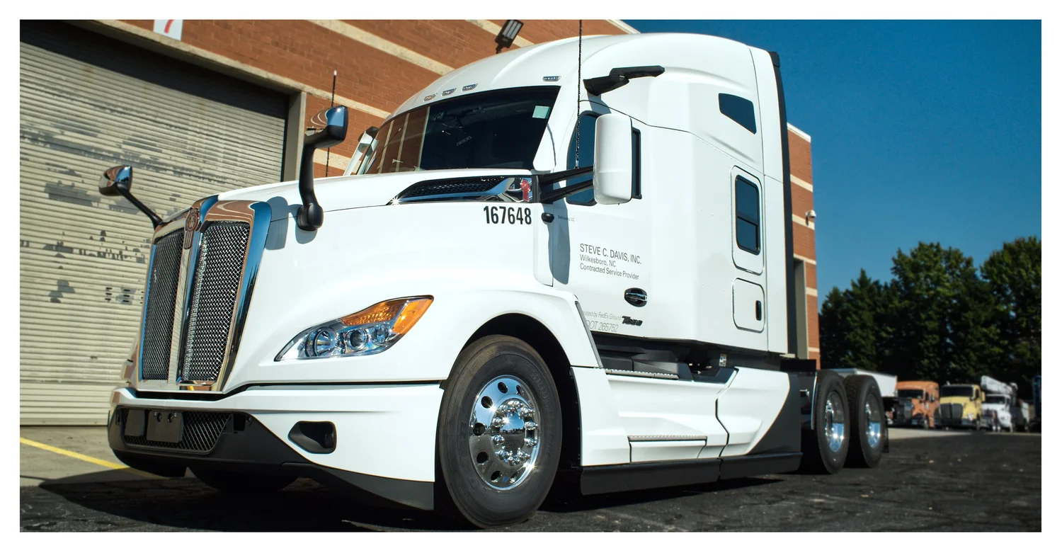 Steve C. Davis company truck and team